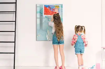 Magnetická kresliaca tabuľa dekoratívny mramorový dizajn