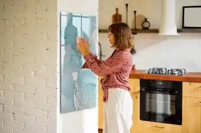 Magnetická kresliaca tabuľa dekoratívny mramorový dizajn