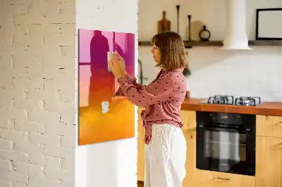 Magnetická tabuľa na kreslenie gradientný východ slnka