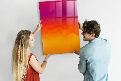 Magnetická tabuľa na kreslenie gradientný východ slnka