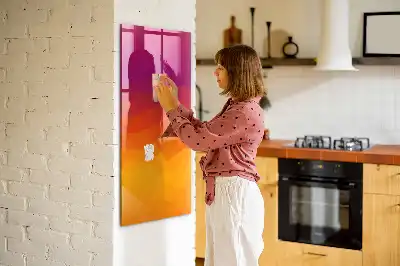 Magnetická tabuľa na kreslenie gradientný východ slnka