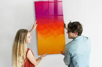 Magnetická tabuľa na kreslenie gradientný východ slnka