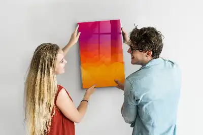 Magnetická tabuľa na kreslenie gradientný východ slnka