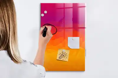 Magnetická tabuľa na kreslenie gradientný východ slnka