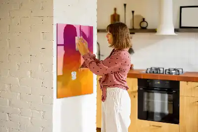 Magnetická tabuľa na kreslenie gradientný východ slnka