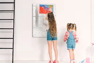 Magnetická tabuľa na kreslenie abstraktné línie