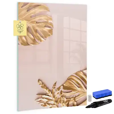 Magnetická kresliaca tabuľa v dizajne so zlatými listami
