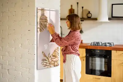Magnetická kresliaca tabuľa v dizajne so zlatými listami