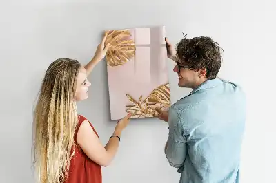 Magnetická kresliaca tabuľa v dizajne so zlatými listami