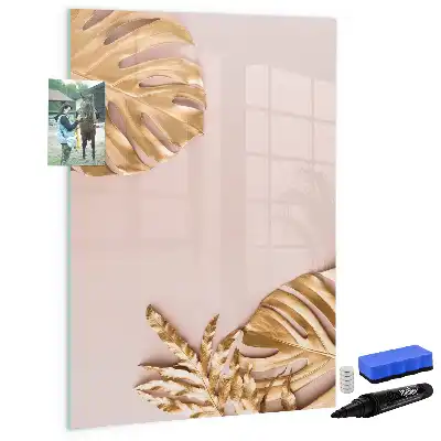 Magnetická kresliaca tabuľa v dizajne so zlatými listami
