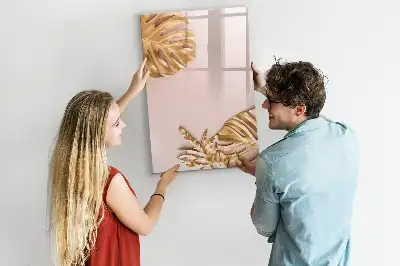 Magnetická kresliaca tabuľa v dizajne so zlatými listami