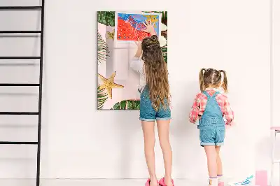Magnetická kresliaca tabuľa letný rámček