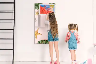 Magnetická kresliaca tabuľa letný rámček