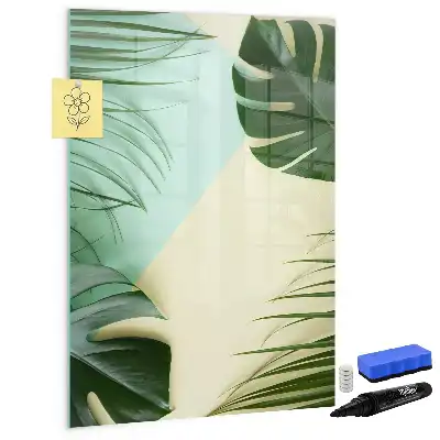 Magnetická kresliaca tabuľa s motívom tropickej monstery