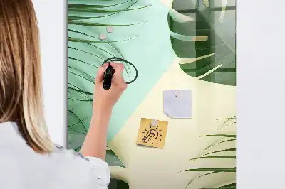 Magnetická kresliaca tabuľa s motívom tropickej monstery