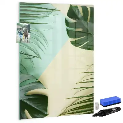 Magnetická kresliaca tabuľa s motívom tropickej monstery
