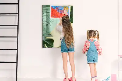Magnetická kresliaca tabuľa s motívom tropickej monstery