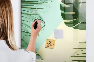 Magnetická kresliaca tabuľa s motívom tropickej monstery