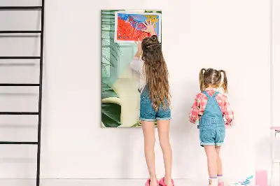 Magnetická kresliaca tabuľa s motívom tropickej monstery