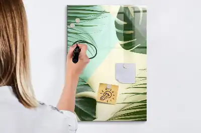 Magnetická kresliaca tabuľa s motívom tropickej monstery