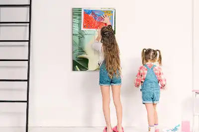 Magnetická kresliaca tabuľa s motívom tropickej monstery