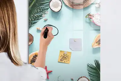 Magnetická kresliaca tabuľa v dizajne letnej kompozície