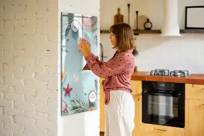 Magnetická kresliaca tabuľa v dizajne letnej kompozície