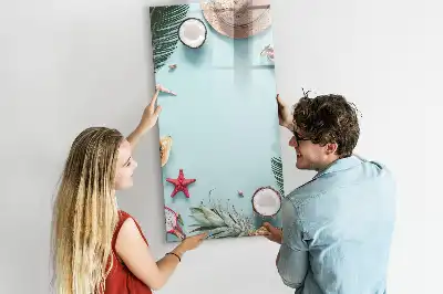 Magnetická kresliaca tabuľa v dizajne letnej kompozície