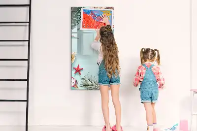 Magnetická kresliaca tabuľa v dizajne letnej kompozície