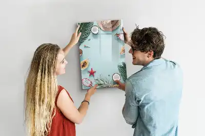 Magnetická kresliaca tabuľa v dizajne letnej kompozície