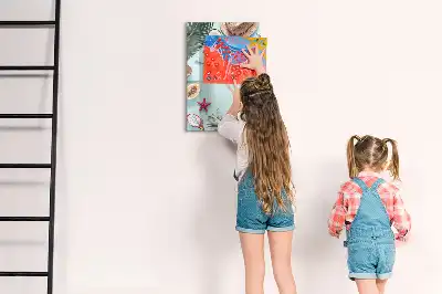 Magnetická kresliaca tabuľa v dizajne letnej kompozície