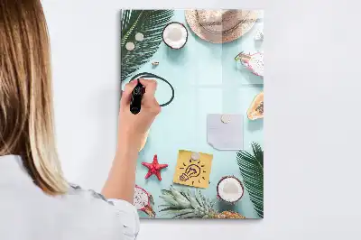 Magnetická kresliaca tabuľa v dizajne letnej kompozície