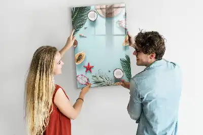 Magnetická kresliaca tabuľa v dizajne letnej kompozície