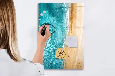 Magnetická tabuľa na kreslenie s motívom morskej pláže