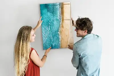 Magnetická tabuľa na kreslenie s motívom morskej pláže