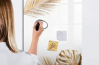 Magnetická kresliaca tabuľa so vzorom zlatých listov