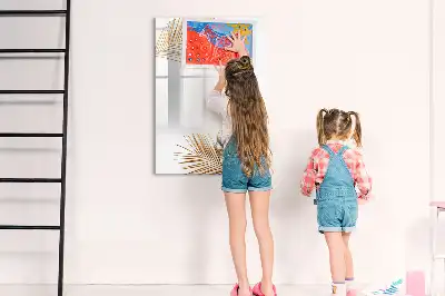 Magnetická kresliaca tabuľa so vzorom zlatých listov