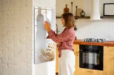 Magnetická kresliaca tabuľa so vzorom zlatých listov