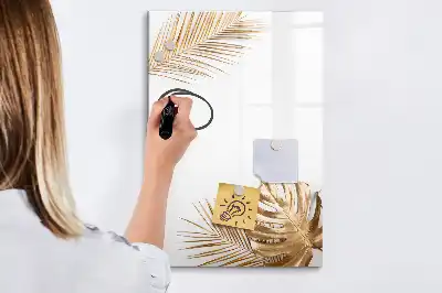 Magnetická kresliaca tabuľa so vzorom zlatých listov