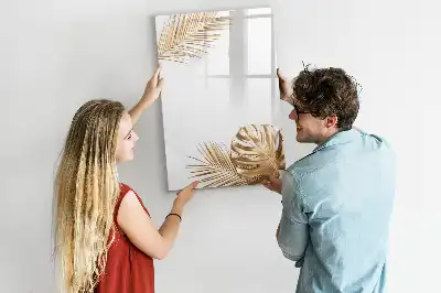 Magnetická kresliaca tabuľa so vzorom zlatých listov