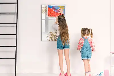 Magnetická kresliaca tabuľa so vzorom zlatých listov
