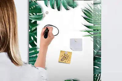 Magnetická tabuľa na kreslenie v ráme s motívom monstery