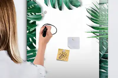 Magnetická tabuľa na kreslenie v ráme s motívom monstery