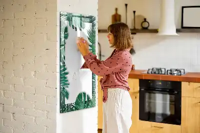 Magnetická tabuľa na kreslenie v ráme s motívom monstery