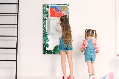 Magnetická tabuľa na kreslenie v ráme s motívom monstery