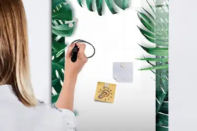 Magnetická tabuľa na kreslenie v ráme s motívom monstery