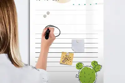 Magnetická kresliaca tabuľa v tvare zoznamu úloh