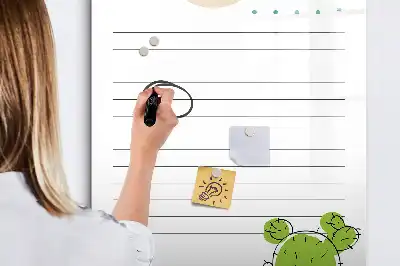 Magnetická kresliaca tabuľa v tvare zoznamu úloh