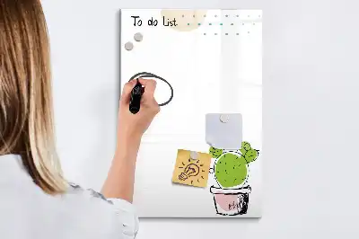 Magnetická kresliaca tabuľa v tvare zoznamu úloh