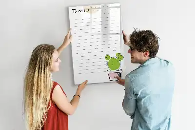 Magnetická kresliaca tabuľa v tvare zoznamu úloh
